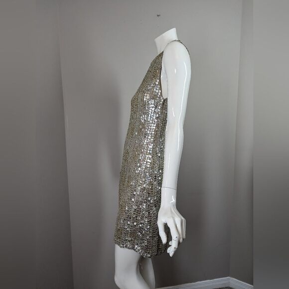 Alice + Olivia Sequin Shift Dress – Size 2 – 100% Silk Lined - Picture 5 of 10